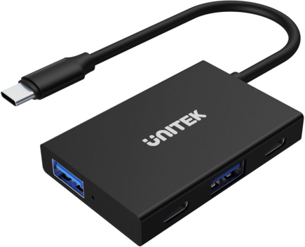 UNITEK uHUB Q4 USB 3.2 Gen 1 (3.1 Gen 1) Type-C 10000 Mbit/s Grey