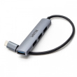 Unitek HUB USB-C; 3x USB-A 2.0 1x USB-A 5 Gbps alu