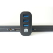 Techly IUSB3-HUB3-ROTB interface hub USB 3.2 Gen 1 (3.1 Gen 1) Type-A 5000 Mbit/s Black
