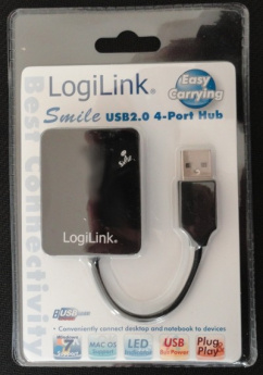 LogiLink HUB USB 2.0 4-Ports 'Smile' - Black UA0139