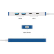 Hyper HyperDrive Flex 4 Port USB-C Combo Hub, Valge/Blue | HD5200BUGL