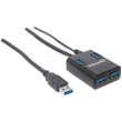 MANHATTAN USB-HUB 4-Port USB 3.0 schwarz mit Netzteil