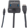 MANHATTAN USB-HUB 4-Port USB 3.0 schwarz mit Netzteil