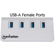 MANHATTAN Hub 4-Port 4xUSB3.0 Alu Strom: USB