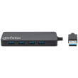 MANHATTAN 4-Port USB 3.2 Gen 1 Hub USB-A St./ 4x A-Buchse