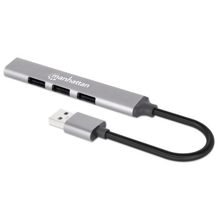 MANHATTAN 4Port USB-A Hub 3x480Mbit/s 1xGbit/s USB-A Stecker