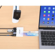 MANHATTAN 3-Port USB 3.0 Typ-C Hub mit PD Port 3x USB-A weiß