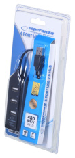 Esperanza EA116 interface hub 480 Mbit/s Black
