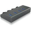 HUB USB 3.0 . 4x USB Type-A Anschlüsse. An-/Ausschalter für jeden Port ICY BOX
