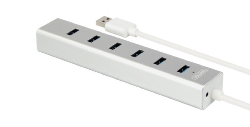 Unitek HUB 7x USB3.0 ALU. WITH POWER SUPLY; Y-3090