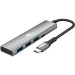 Goobay 76562 Slim 4-Port USB-Hub, USB-C > 1x USB-C, 3x USB-A (USB 3.2)