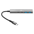 Goobay 76563 Slim 4-Port USB-Hub, USB-C > 2x USB-C, 2x USB-A (USB 3.2)