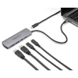 DELOCK USB 10 Gbps 2 Port USB Typ-A + 2 Port USB Type-C Hub mit USB Type-C Anschluss und zustzlicher Strombuchse