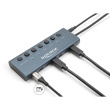 DELOCK USB 5 Gbps Hub mit 7 USB Type-C Ports mit Schalter davon 6 x Datenport + 1 x Daten / und PD 20 Watt
