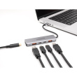 DELOCK USB 10 Gbps 2 Port USB Typ-A + 2 Port USB Type-C Hub mit USB Type-C Anschluss und PD 95 Watt