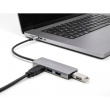 DELOCK 4 Port USB 3.2 Gen 1 Hub mit USB Type-C Anschluss - USB Typ-A Buchsen seitlich