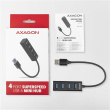 AXAGON Miniature metal four-port USB 3.2 Gen 1 hub | HUE-M1A HUE-M1A