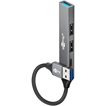 Goobay Slim 4-Port USB Hub, USB-A to USB-C/USB-A, 5 Gbit/s | 74458 74458