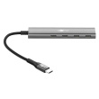 Goobay Slim 4-Port USB Hub, USB-C to USB-C, 5 Gbit/s 76564