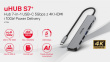 Unitek HUB USB-C 7in1 Aluminium PD 100W ; 5 Gbps
