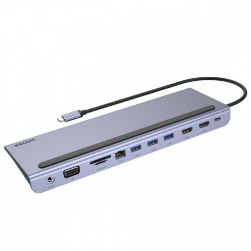Unitek HUB USB-C 11in1 USB-C, RJ45, PD 100W; D1022B