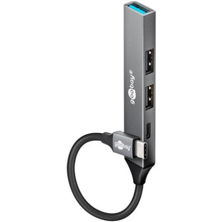 Goobay Slim 4-Port USB Hub, USB-C to USB-C/USB-A, 5 Gbit/s | 74459 74459