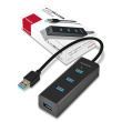 AXAGON Four-port USB 3.0 hub with fast charging and power support | HUE-S2B HUE-S2B