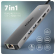 AXAGON USB-C 5Gbps DUAL 4K DISPLAY 7in1 Hub | HMC-7HX2 HMC-7HX2