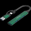 CANYON hub DS-02 4in1 USB-A/C Green