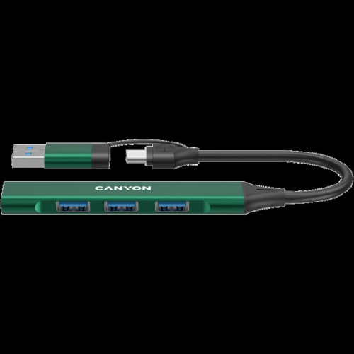 CANYON hub DS-02 4in1 USB-A/C Green