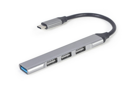 Gembird HUB USB-C silver 1xUSB 3.0 3xUSB 2.0