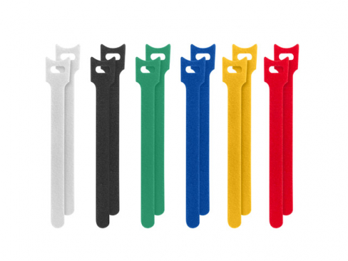 Lanberg ORG01-MT150-MC6 - Cable tie kit - black, white, blue, yellow, red, green