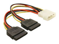 QOLTEC 27618 Qoltec Adapter cable 20cm POWER MOLEX/2xSATA