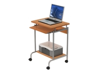 TECHLY 305694 Techly Compact computer desk 600x450 with sliding keyboard tray beech/silver