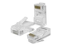 QOLTEC 54542 RJ45 Through connector plug / CAT5e / UTP / Pass Through / Gold plated contacts / 100 pieces