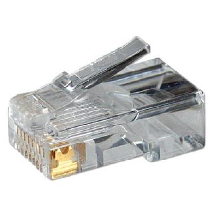 MP0002 | CAT5e Modular PlugSuitable for 8P8C Round CablePlug unshieldedGold-plated contacts | Transparent MP0002