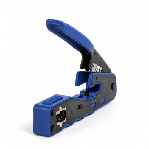 RJ45 (8P8C) Cat.5e/Cat6 Through-Hole Plug Termination Tool