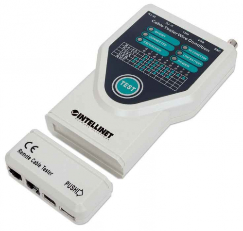 RJ-11/RJ-45/USB/1394/BNC Intellinet Cable Tester