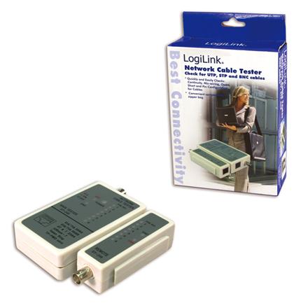 Logilink | Cable tester for RJ45 and BNC with remote unit WZ0011