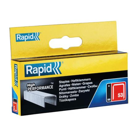 Rapid | 53/10B 10mm Galvanised Staples Box | Staples | 2500 pc(s)