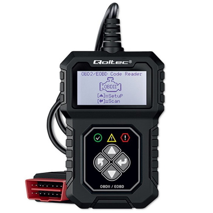 Qoltec Digital Diagnostic Tester ProLine Interface | OBDII EOBD | Polish MENU | 8V–25V | Dual system