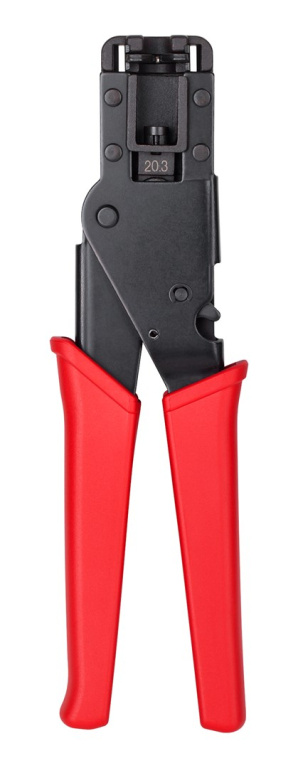 Compression crimping tool for F-plugs