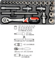 Yato YT-5537 socket/socket set