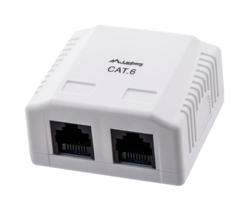 Lanberg SURFACE-MOUNT BOX - CAT.6 UTP  - UNSHIELDED - 2X RJ45 