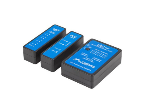 Lanberg NT-0404 network cable tester PoE tester Black, Blue
