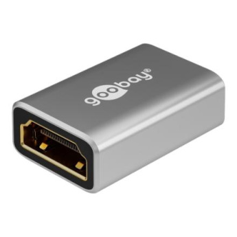 Goobay 72008 HDMI™ Adapter, Coupling, Gold-Plated, 8K @ 60 Hz, Must, Silver | Goobay