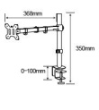TB Monitor mount single arm TB-MO1 10-27 inches 10 kg VESA 100