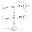 LogiLink Quad monitor desk mount 13-32. max. 8kg