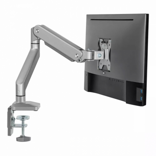 Ergo Office Aluminium Monitor Mount with Gas Spring, Double Arm, VESA 75x75/100x100, 17