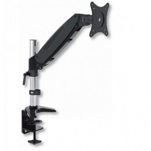 Techly Desk arm with a gas shock absorber monitor 15-27 inches, 8kg, silver-black